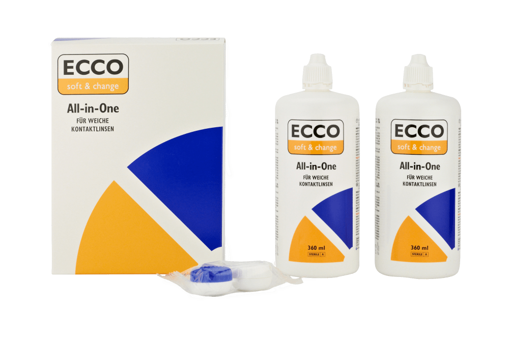 Ecco Ecco All-in-One 2x 360ml +1x Kontaktlinsenbehälter