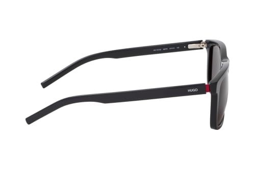 HUGO HG 1013/S Occhiali Da Sole Uomo, Montatura Nera Con Dettagli Rossi, Lenti 57mm, Custodia Inclusa