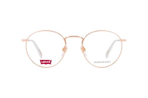  Levi's LV 1007 Oval Prescription Eyeglass Frames, Gold/Demo  Lens, 50mm, 21mm : Clothing, Shoes & Jewelry