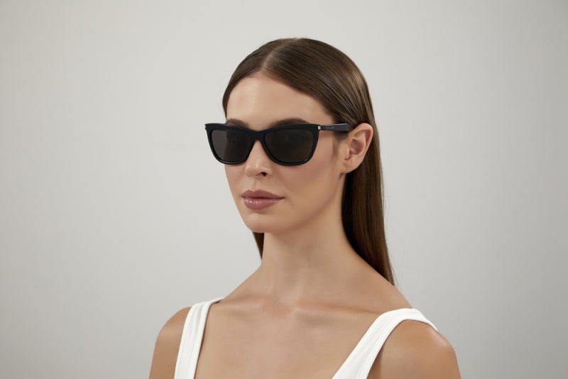 saint laurent sunglasses on face