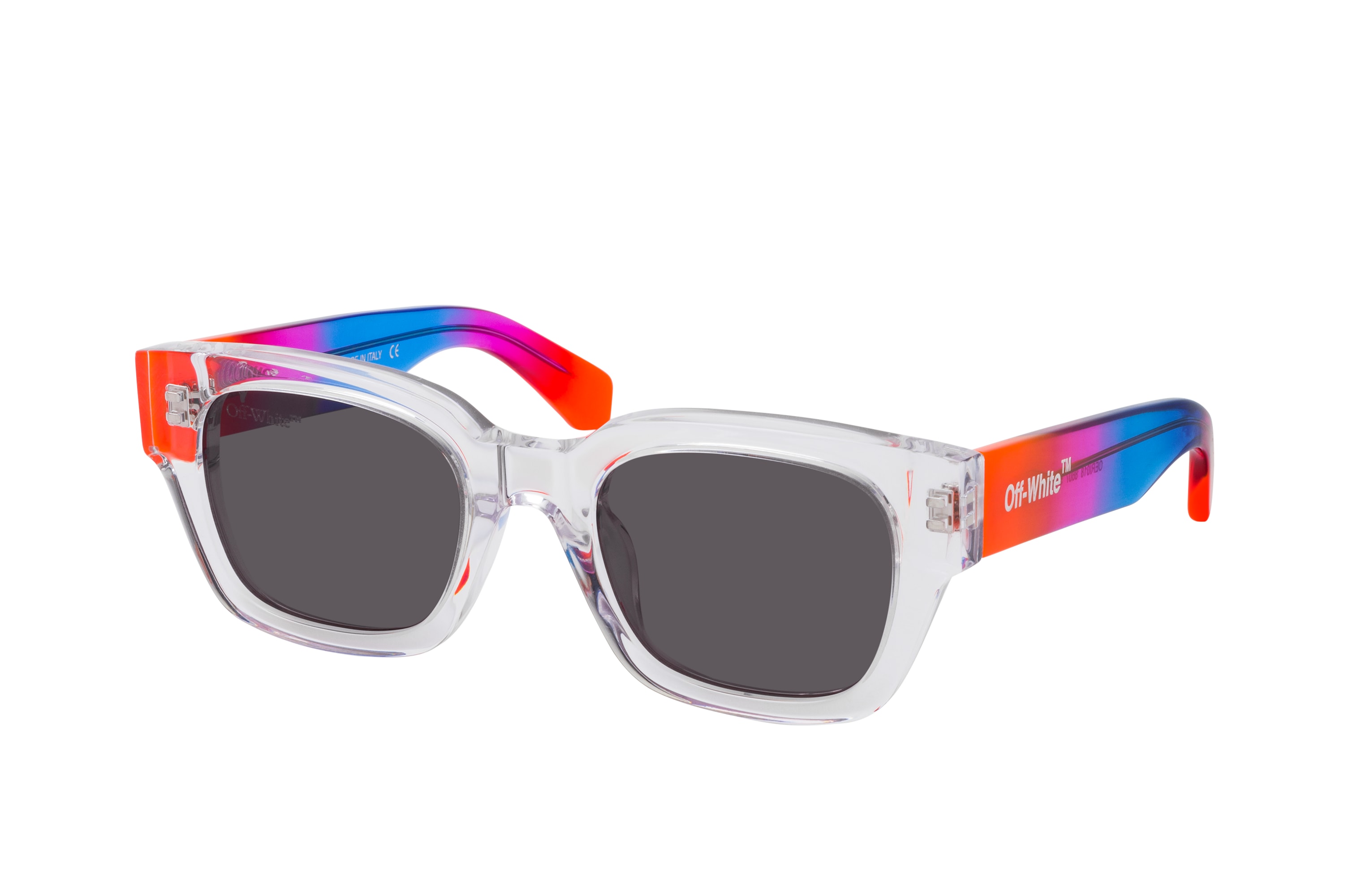 OFF-WHITE Sunglasses Virgil Rectangular Frame Transparent Blue