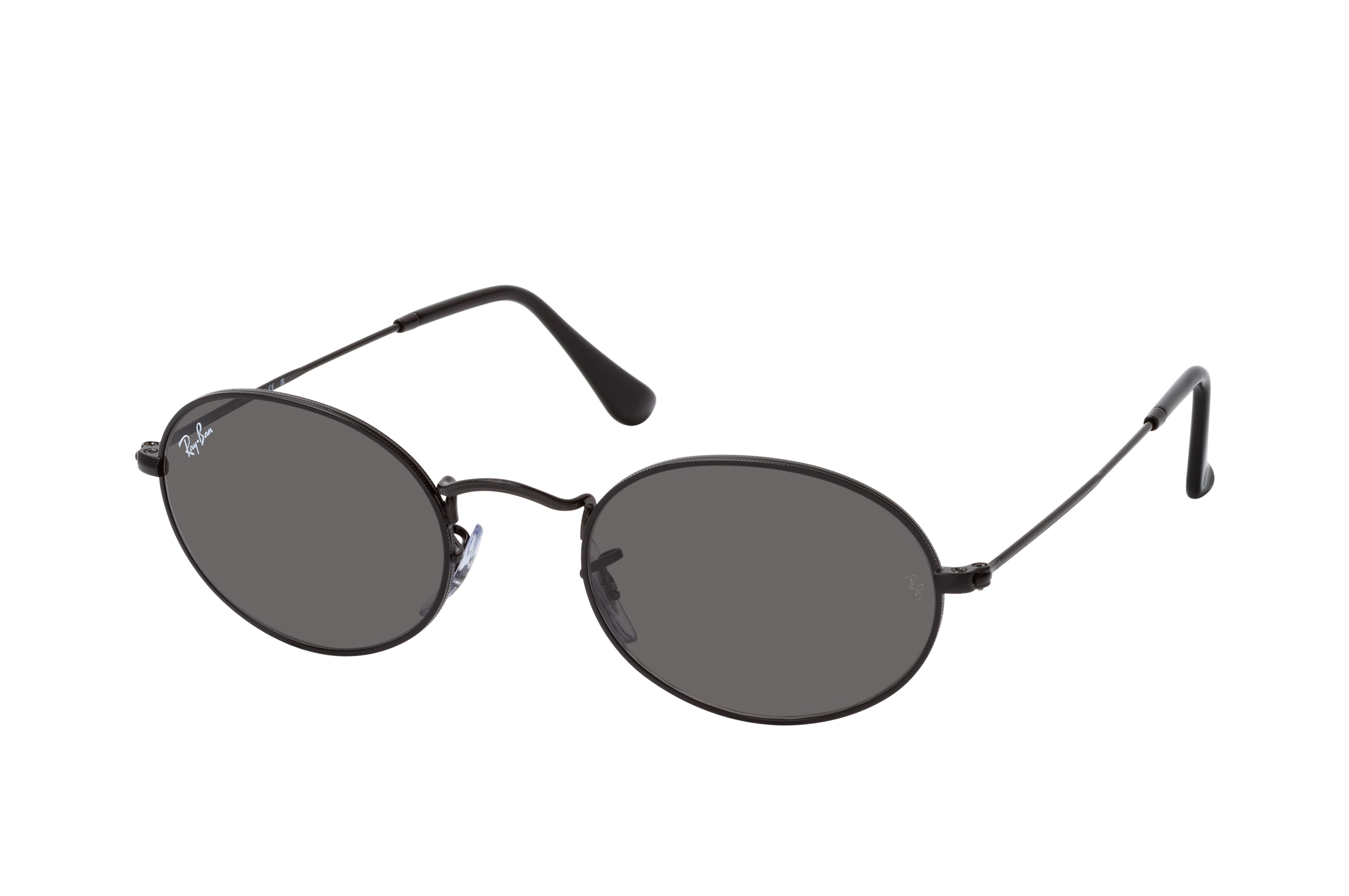 Ray ban oval black hot sale sunglasses