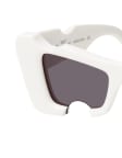 OFF-WHITE Cannes Cut-Out Cat-Eye Sunglasses White/Grey  (OERI021S22PLA0010107)