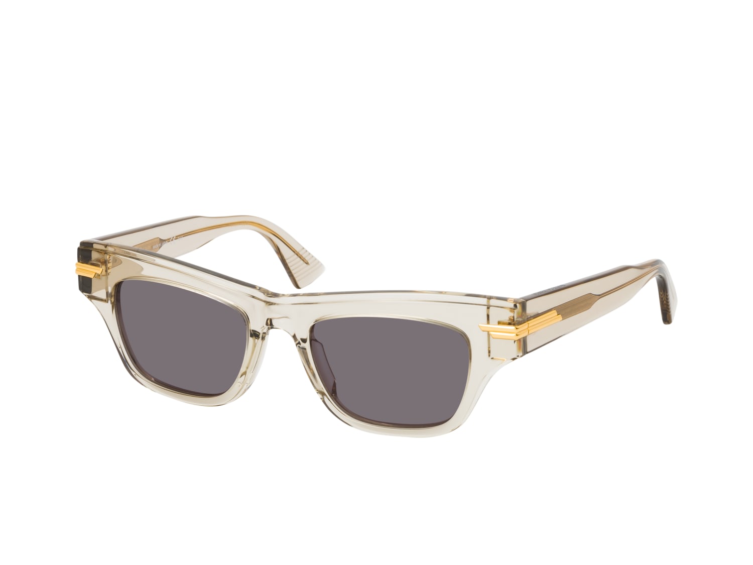 Bottega Veneta BOTTEGA VENETA BV1122S 003 Square Beige Transparent Grey 51 mm Womens Sunglasses 