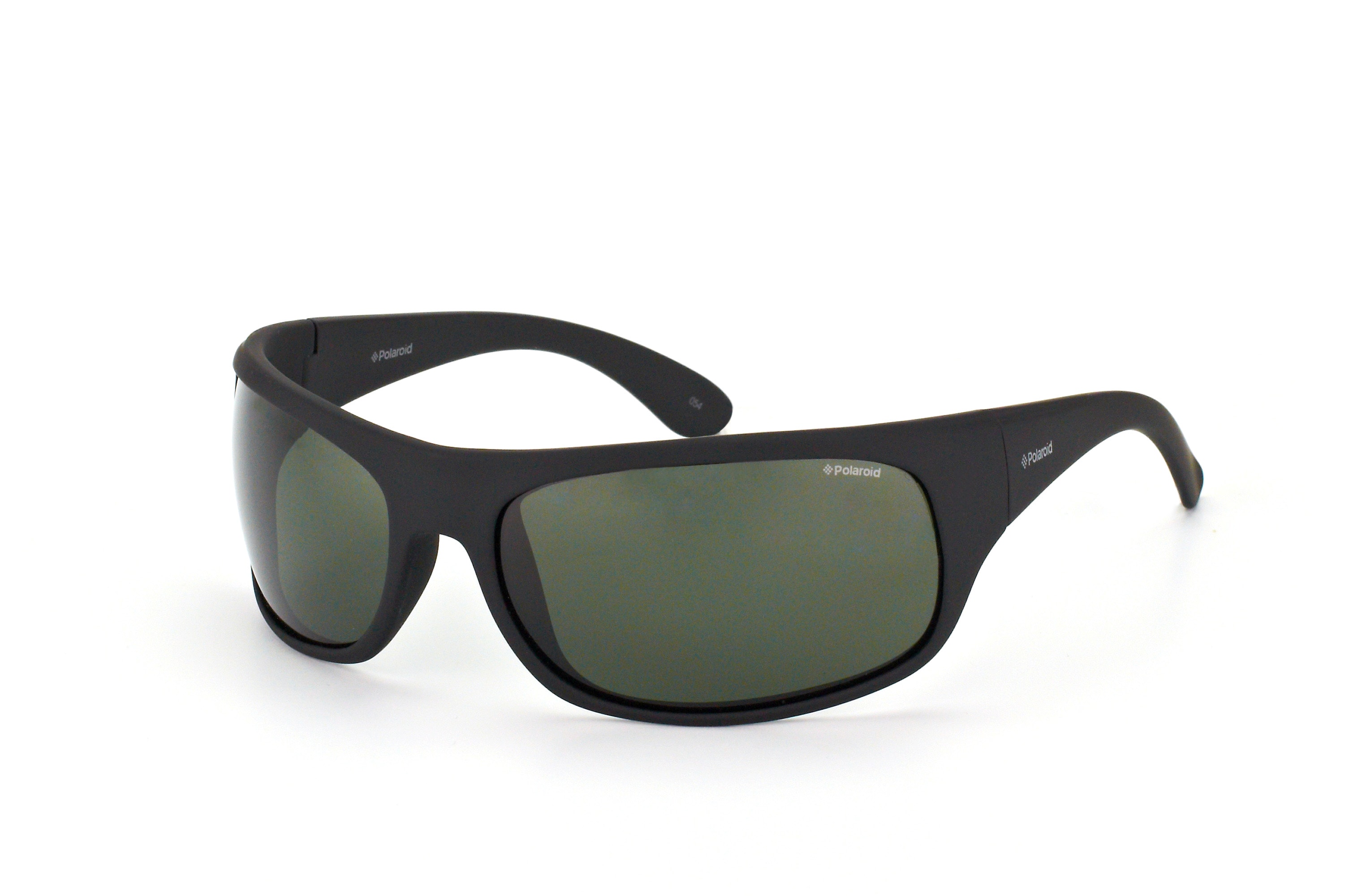 Lunettes De Soleil Polaroid Homme - Modèle P8411 RC 9CA - Monture Rectangulaire Noire, Verres Polarisés Verts - Taille 63 UK