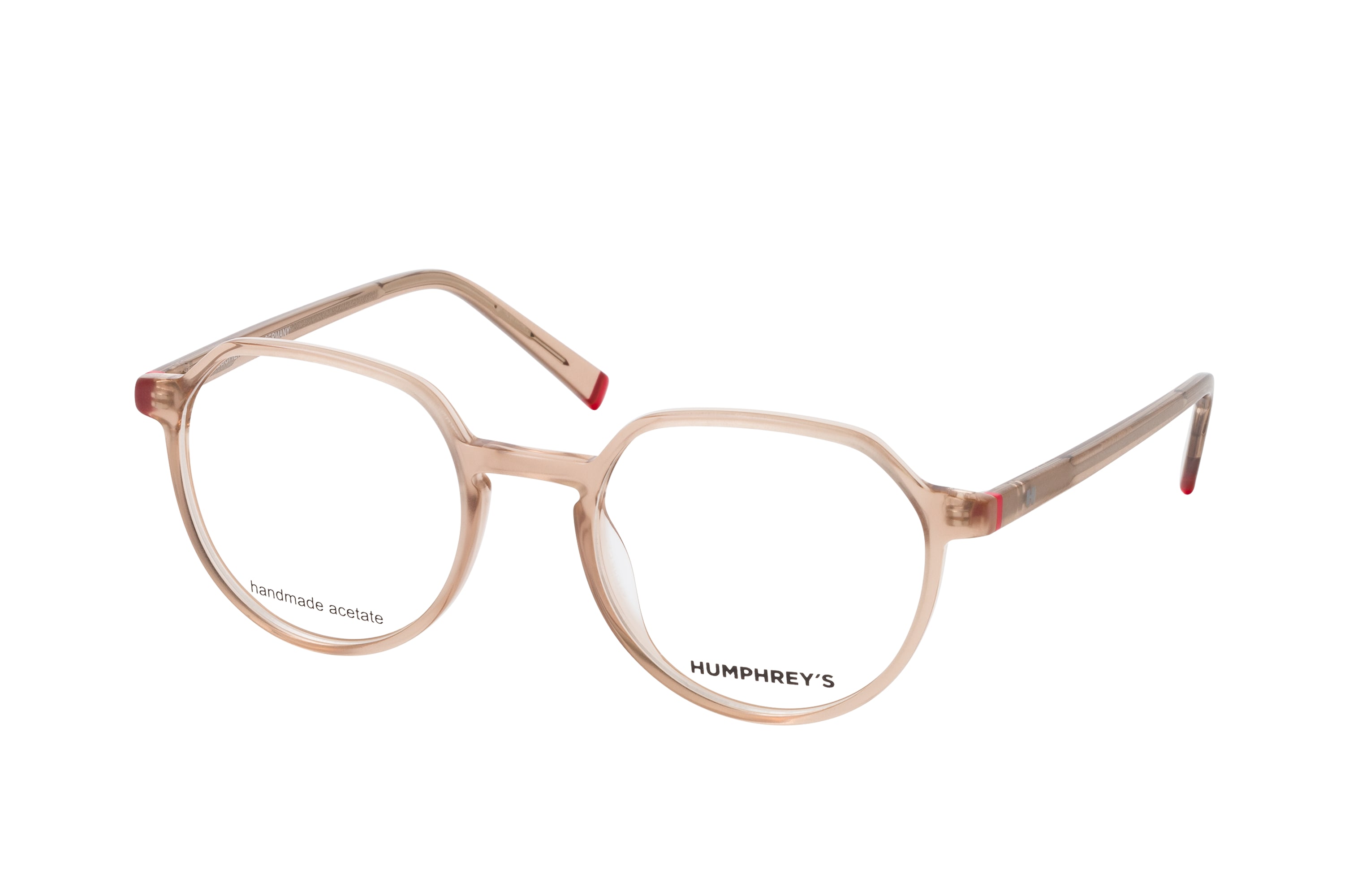 Monture De Lunettes HUMPHREY 585237 50 - Demi-monture Métal Rouge Foncé - Neuf Sans Boîte