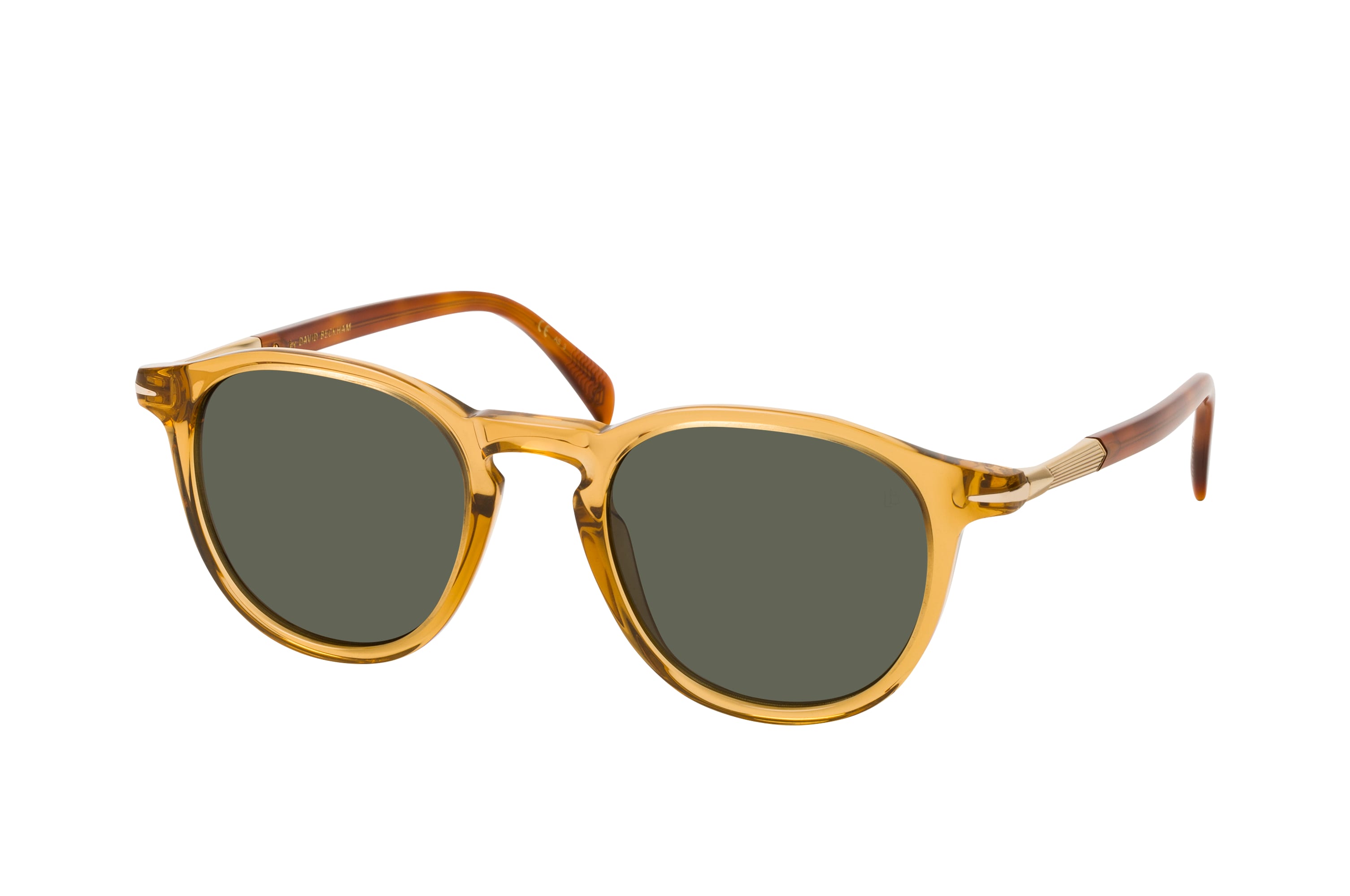 Occhiali Da Sole David Beckham DB 1114/S - Montatura Gialla E Lenti Marroni/Verdi - Uomo