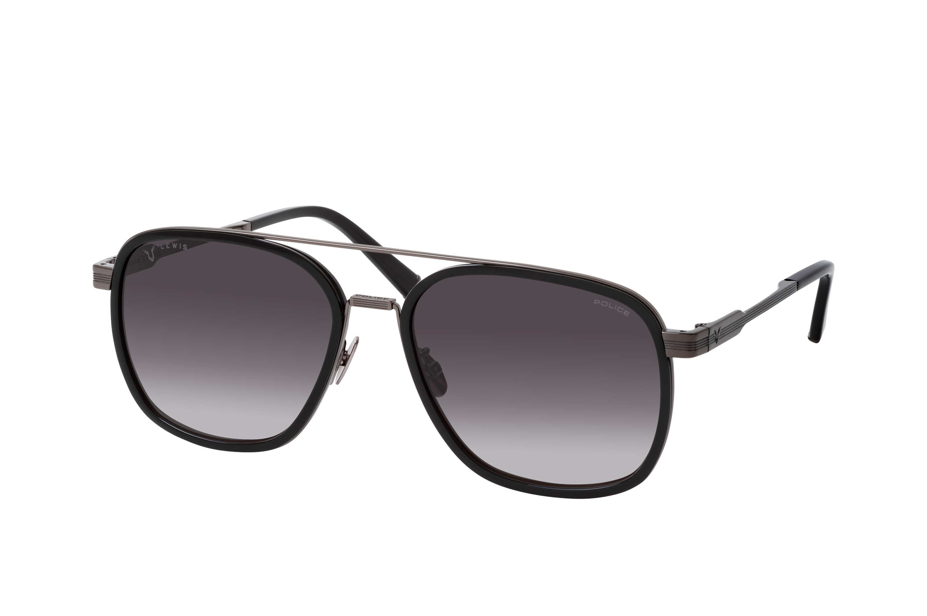 Police black aviator sunglasses online