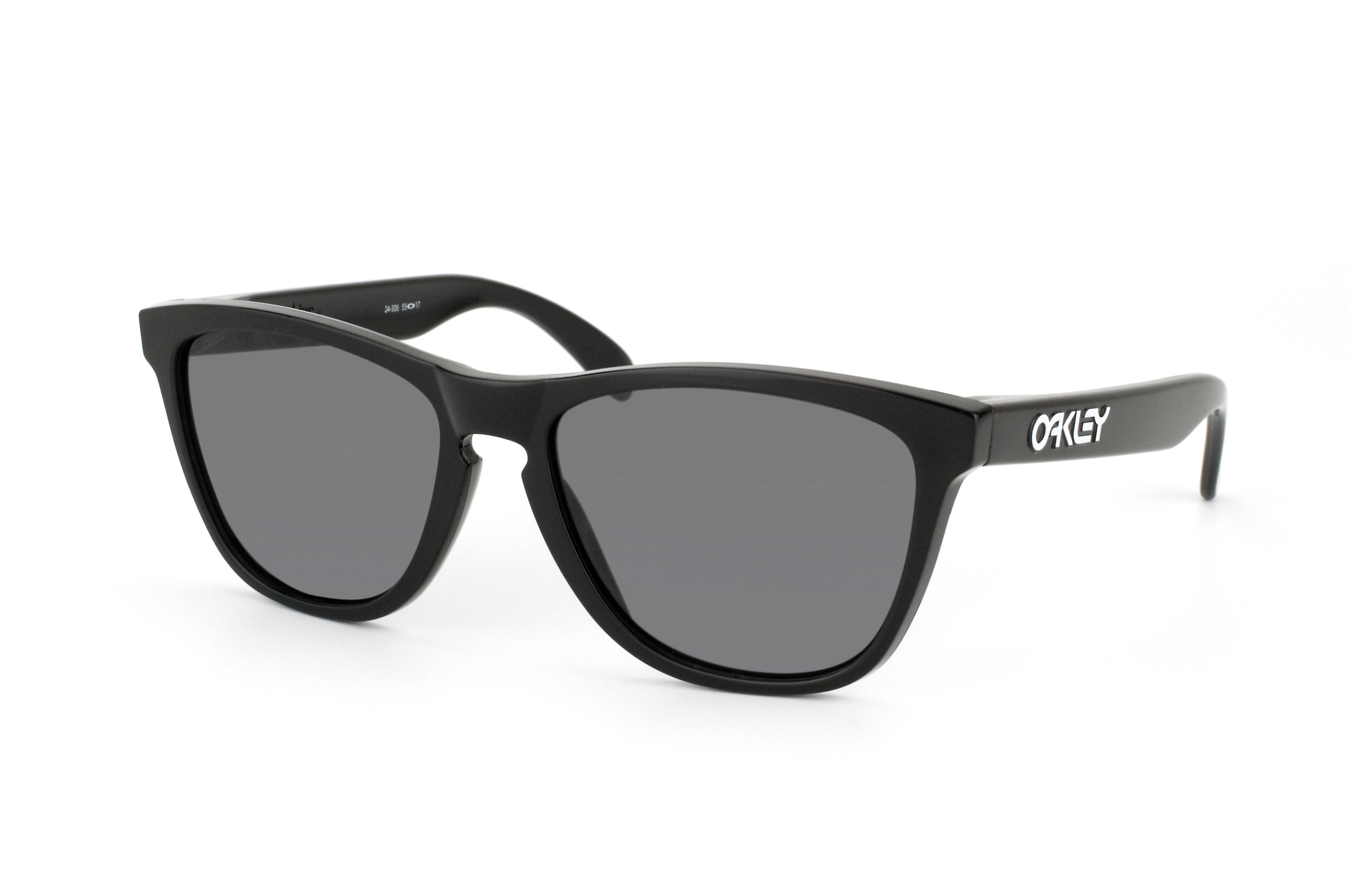 Oakley Lunettes de soleil Frogskins - Polished Black - Lentilles Grey -  Homme