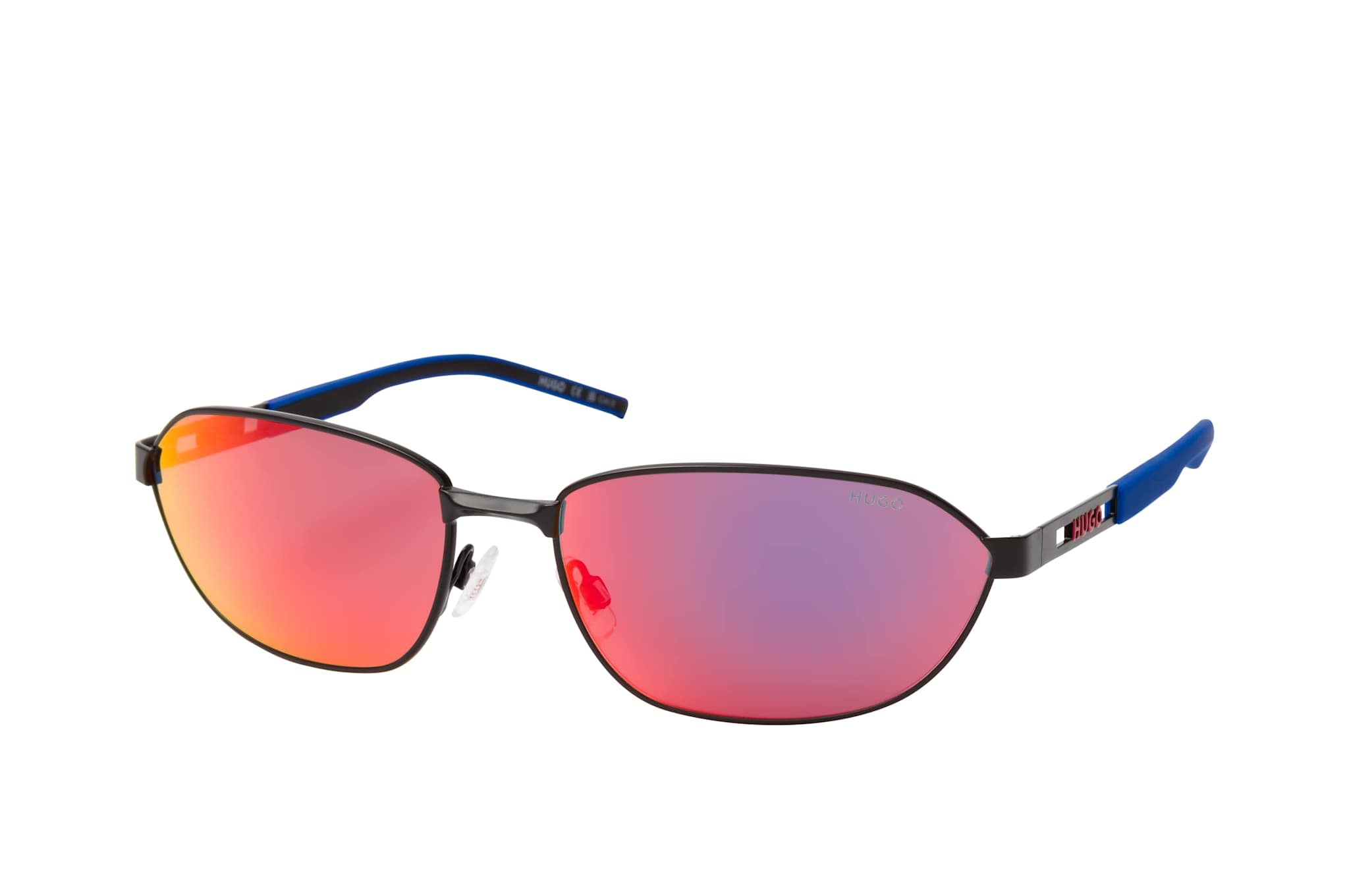 Hugo Black-metal sunglasses with cut-out logo övrigt herr – bild 4