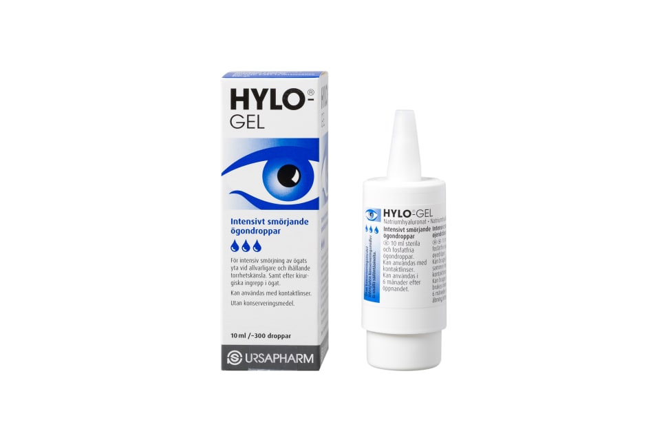  Eye drops Hylo-Gel 10ml framifrån
