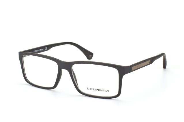 Emporio Armani EA 3038 5063, including lenses, RECTANGLE Glasses, MALE