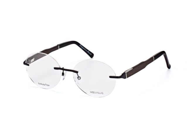 WOOD FELLAS Thalkirchen II 10924 blk/ebony, including lenses, ROUND Glasses, UNISEX
