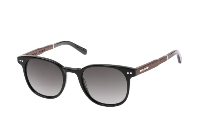 WOOD FELLAS Pottenstein 10776 black oak, ROUND Sunglasses, UNISEX, available with prescription