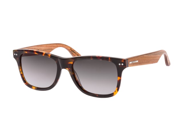 WOOD FELLAS Plassenburg 10778 Zebrano, SQUARE Sunglasses, FEMALE, available with prescription