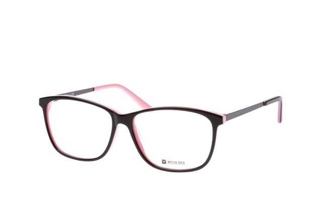 Mister Spex Collection Loy 1075 black pink, including lenses, SQUARE Glasses, FEMALE