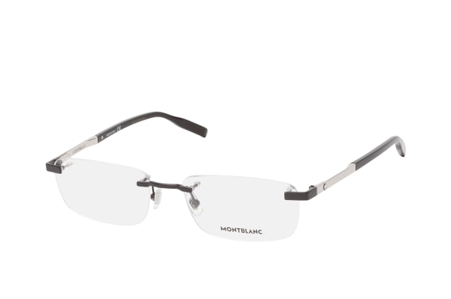 MONTBLANC MB 0023O 001, including lenses, RECTANGLE Glasses, MALE