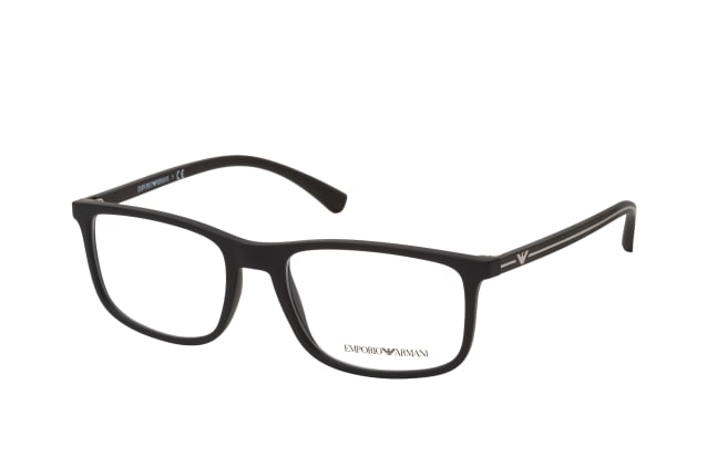 Emporio Armani EA 3135 5063, including lenses, RECTANGLE Glasses, MALE