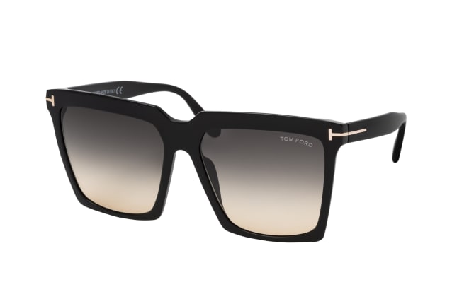Tom Ford Sabrina 02 FT 0764 01B, SQUARE Sunglasses, FEMALE