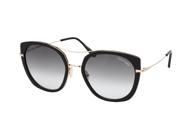 Tom Ford Joey FT 0760 01B, ROUND Sunglasses, FEMALE