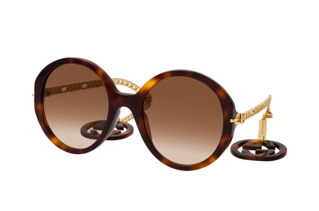 Gucci GG 0726S 002, ROUND Sunglasses, FEMALE