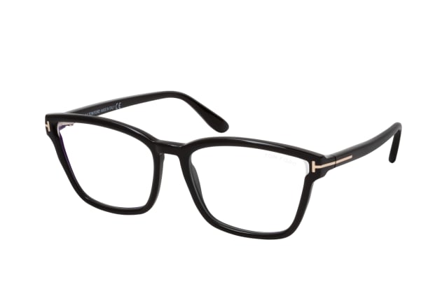 Tom Ford FT 5707-B 001, including lenses, SQUARE Glasses, FEMALE