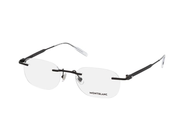 MONTBLANC MB 0147O 001, including lenses, OVAL Glasses, MALE