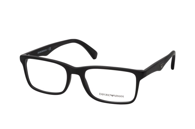 Emporio Armani EA 3175 5001, including lenses, RECTANGLE Glasses, MALE
