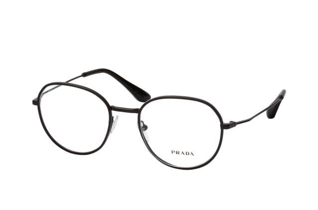 Prada PR 65WV 1AB1O1, including lenses, ROUND Glasses, MALE