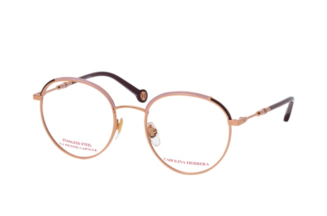 Carolina Herrera VHE 186L 02AM, including lenses, ROUND Glasses, FEMALE