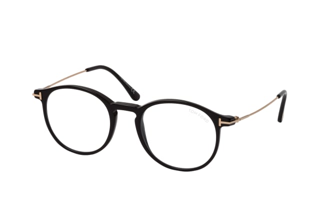 Tom Ford FT 5759-B 001, including lenses, ROUND Glasses, MALE