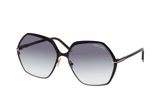 Tom Ford Fonda FT 0912 01B, BUTTERFLY Sunglasses, FEMALE