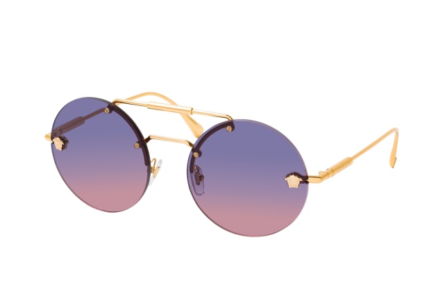 versace ve 2244 1002i6, round sunglasses, female