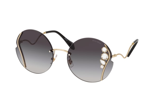 Miu Miu MU 50XS 05O5D1, ROUND Sunglasses, FEMALE