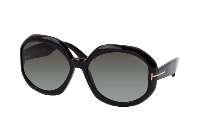 Tom Ford Georgia 02 FT 1011 01B, ROUND Sunglasses, FEMALE