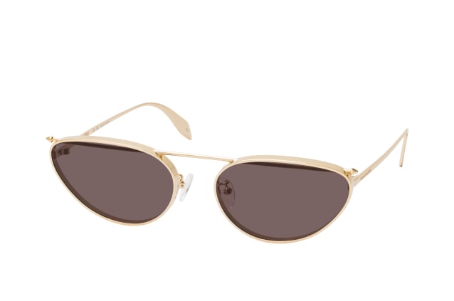 Alexander McQueen AM 0424S 001, ROUND Sunglasses, FEMALE