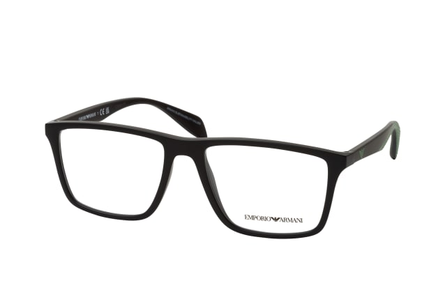 Emporio Armani 0EA3230 5001, including lenses, SQUARE Glasses, MALE