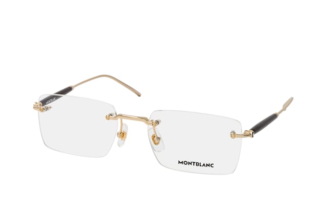 MONTBLANC MB 0411O 002, including lenses, RECTANGLE Glasses, MALE