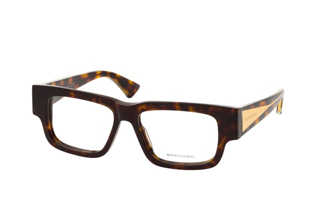 Bottega Veneta BV1280O 002, including lenses, SQUARE Glasses, FEMALE