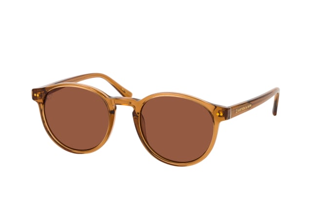 Kapten & Son Marais Transparent Caramel Brown, ROUND Sunglasses, UNISEX, available with prescription