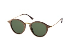 WOOD FELLAS Nymphenburg 10760 walnut small, ROUND Sunglasses, UNISEX, available with prescription