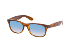 Ray-Ban New Wayfarer RB 2132 820/3F, RECTANGLE Sunglasses, MALE, available with prescription