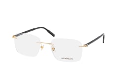 MONTBLANC MB 0222O 007, including lenses, RECTANGLE Glasses, MALE