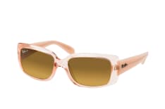 Ray-Ban RB 4389 6644M2, RECTANGLE Sunglasses, FEMALE, polarised, available with prescription