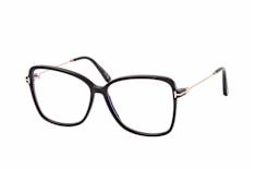 Tom Ford FT 5953-B 001, inkl. Gläser, Cat Eye Brille, Damen