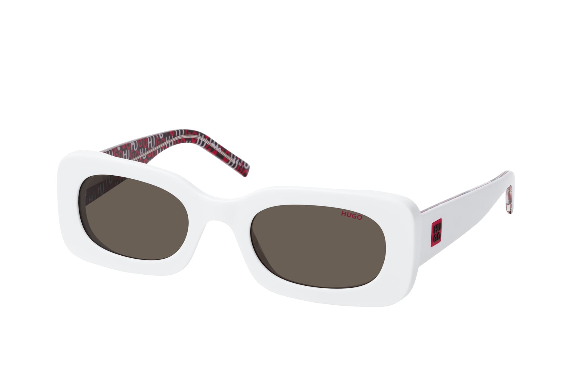 Hugo White-acetate sunglasses with detachable slogan strap solglasögon dam – bild 4